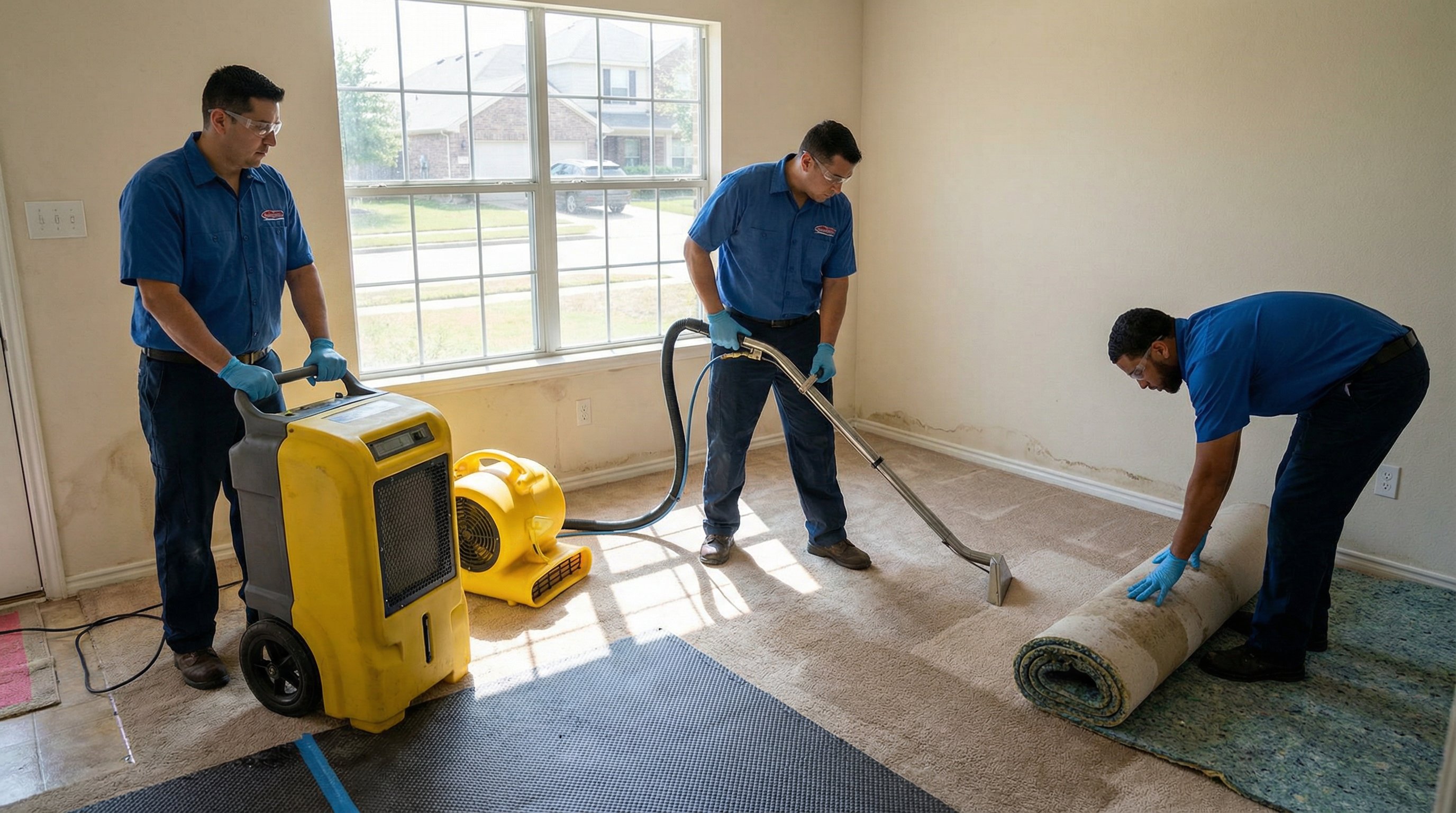 MaxResto water damage restoration team in The Woodlands, TX